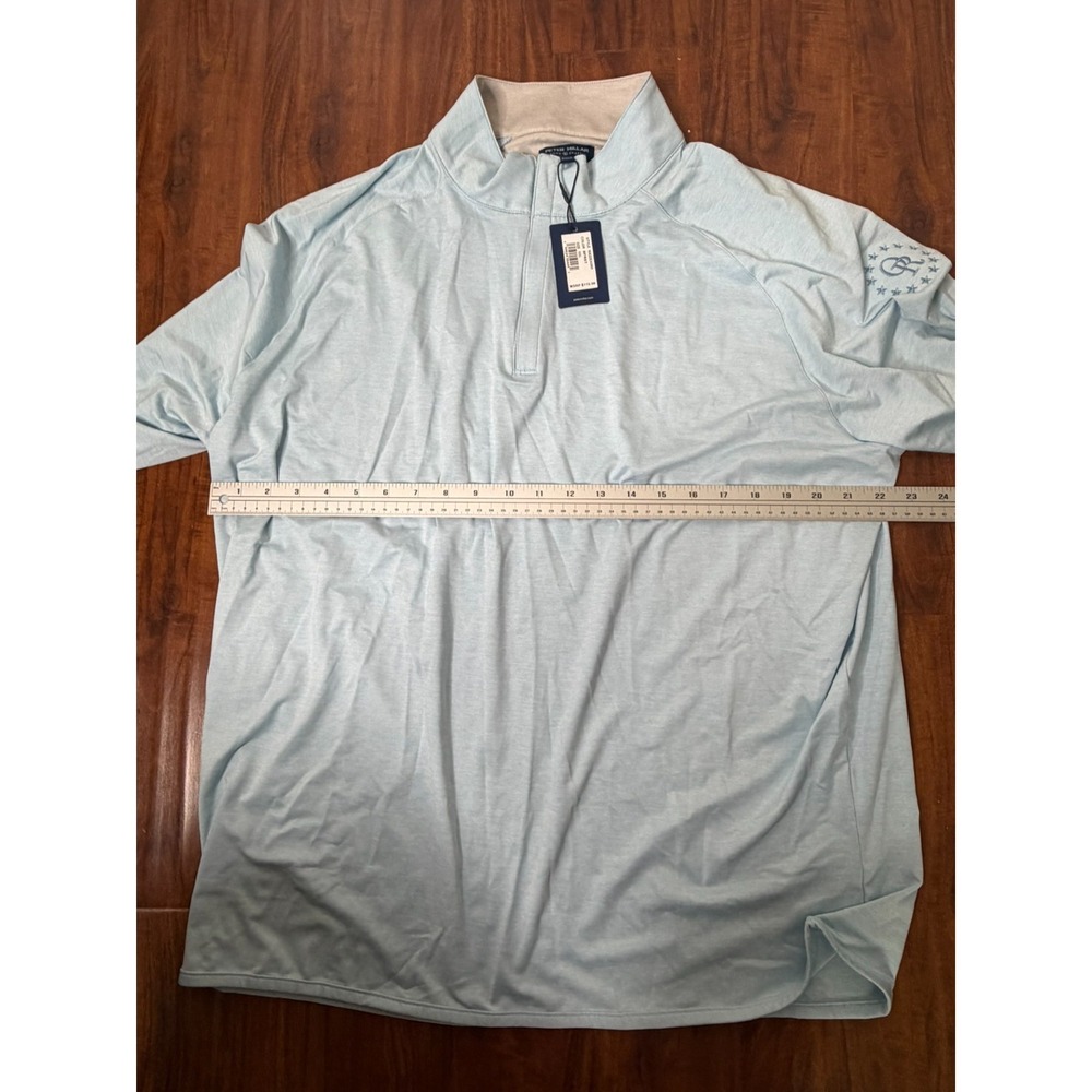 Peter Millar Crown Crafted Stealth Performance Quarter-Zip Blue Frost Sz XXL NWT - Picture 4 of 6